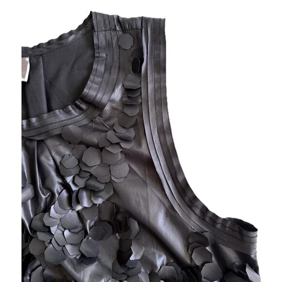 Kenar Women Black Festive "Floral" (circle fringe) Sleeveless Top Size M - Picture 5 of 10